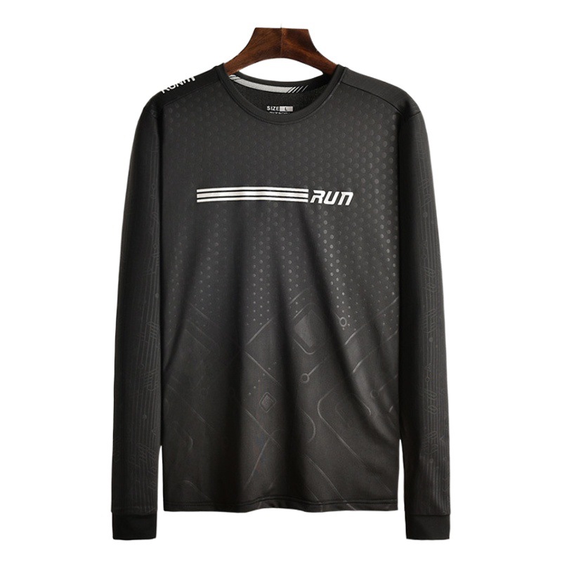 Men's sports autumn and winter jacket outdoor fitness running long sleeve spot wholesale cross-border new large size quick drying UA
