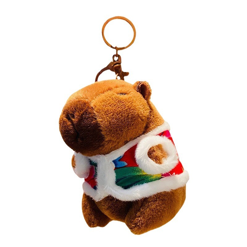 Picture of Internet celebrity boutique schoolbag ornaments capabala capybara pendant creative car keychain plush doll batch