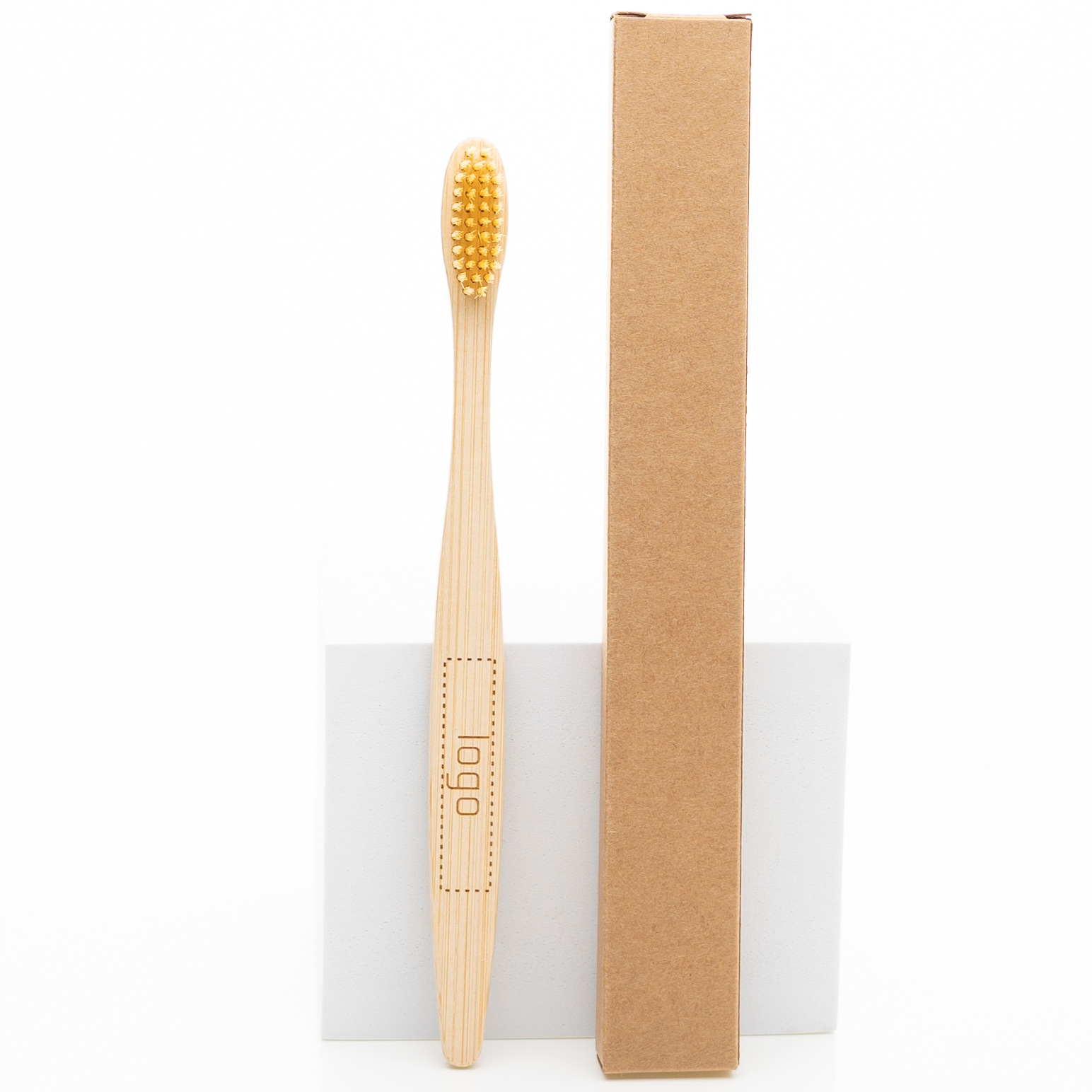 Picture of Hotel Disposable Bamboo Toothbrushes, Multi-Color Soft and Hard Bristles, Biodegradable Bamboo Toothbrushes, Customizable with Logo, Set Packaging