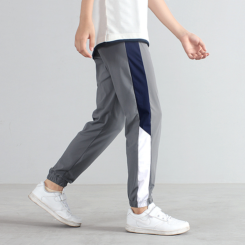 Picture of Summer Children's Pants Korean Boys' Ultra-thin Sports Pants Large Children's Casual Ice Silk Quick-drying Pants Children's Anti-mosquito Pants