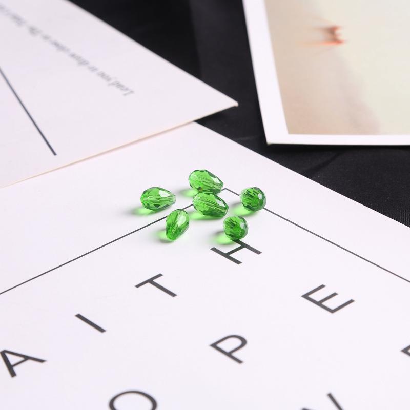 Picture of Drop-shaped glass crystal beads DIY handmade beaded bracelet earrings making materials cross-border a generation of hair