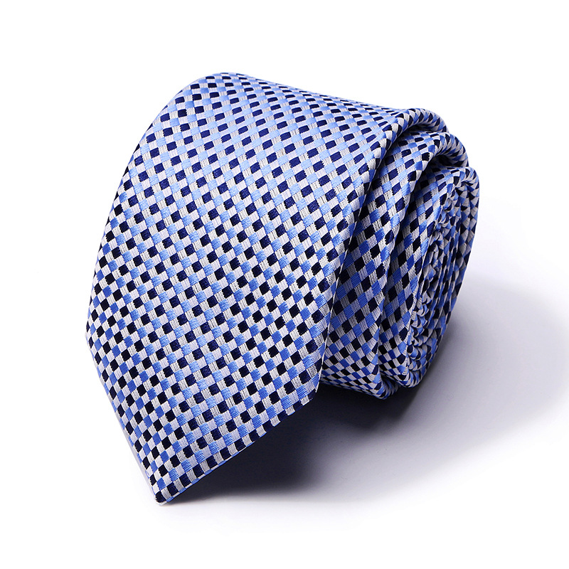 Picture of Tie spot tie polyester silk tie manufacturer 8cm business men's formal wear wedding studio tie