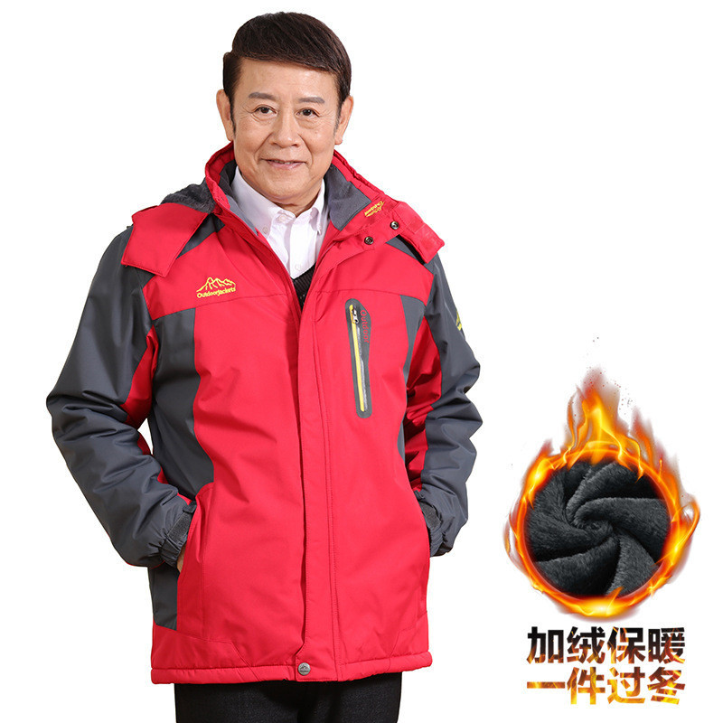 Factory wholesale winter cotton and thickening jacket fleece-lined warm plus size for the elderly outdoor cotton-padded jacket a generation of hair