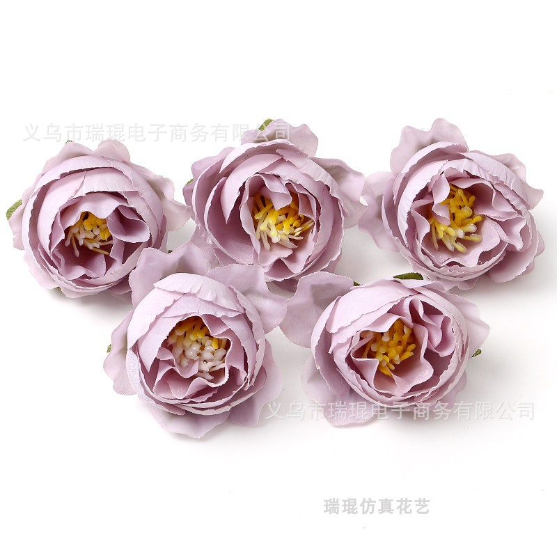 Picture of Purple artificial flower artificial flower silk flower diy handmade wreath headdress hair accessories wedding set