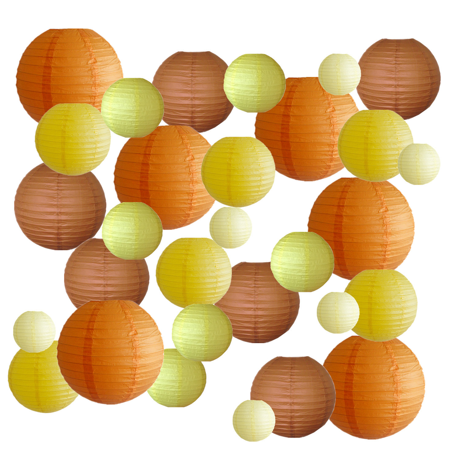 Picture of Spring, Summer, Autumn and Winter Colorfulful Paper Lanterns Round Foldableable Paper Art Combination Set Hanging Lanterns