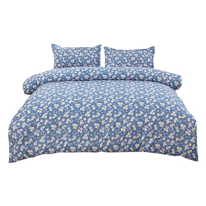 Gentle Sanding Bed Sheet Four-piece Set Bedding Sheet Quilt Cover Student Dormitory Quilt Cover Non-cotton Three-piece Set