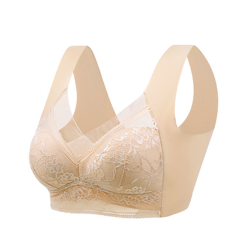 Picture of Live Broadcast Popular Sexy Lace Large Size Beautiful Back Fixed Cup Thin Push-Up Seamless Intimates Women's Anti-Sagging Bra