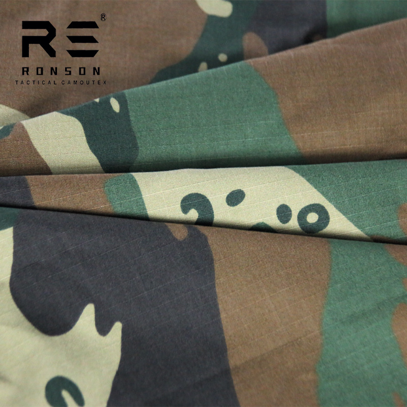 Picture of Rongsheng in stock South Africa S2000 soldier camouflage cloth cotton plaid NYCO50/50 tactical outdoor clothing fabric