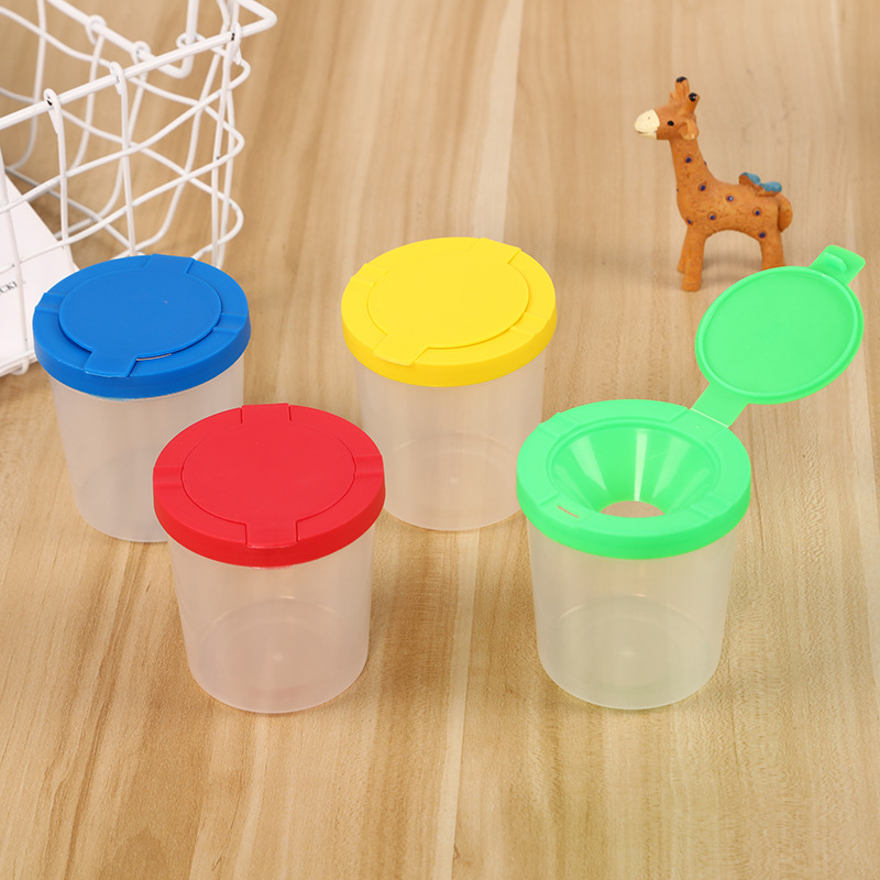 Factory wholesale plastic color pigment cup multifunctional pour out wash pen cup children's drawing board special pigment cup
