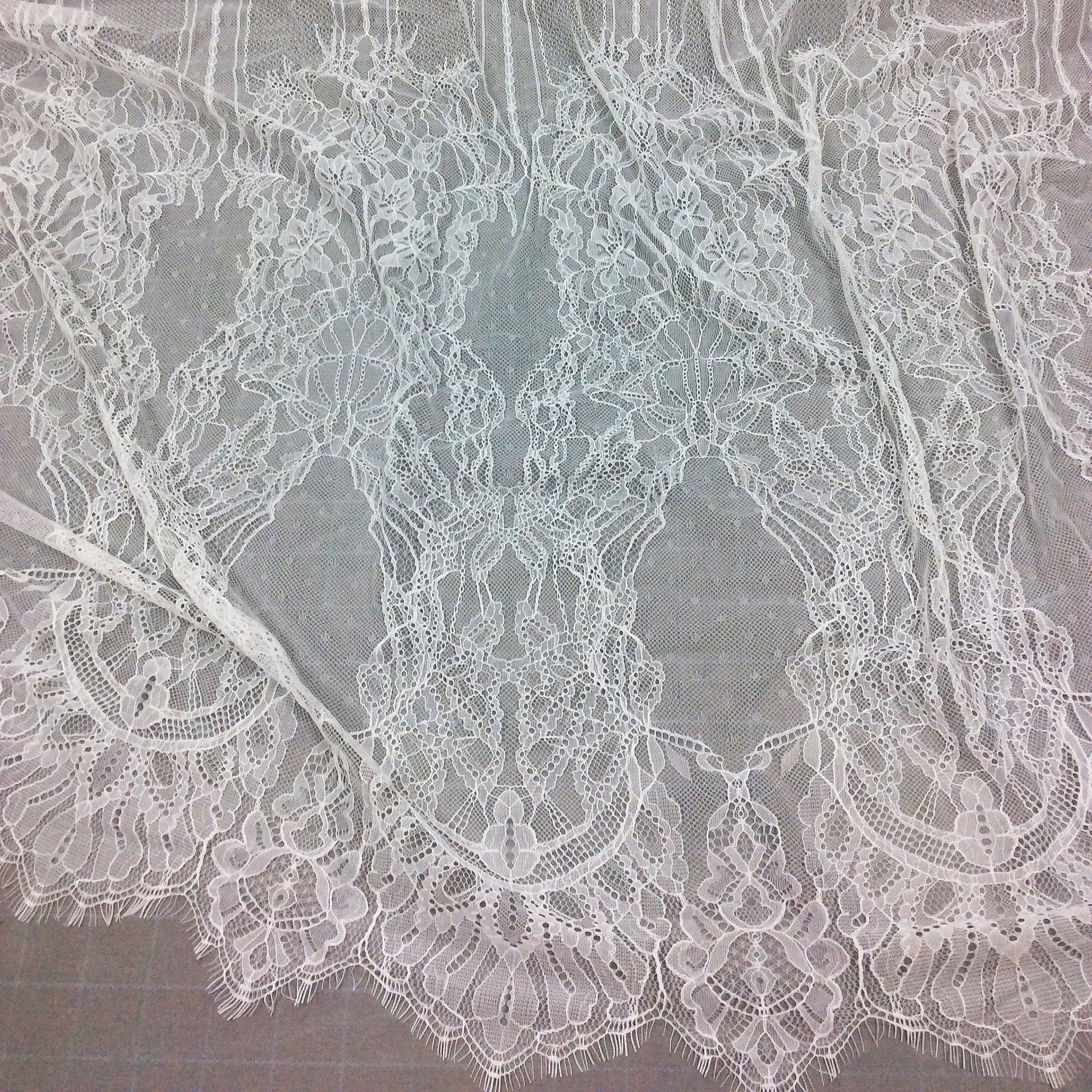 Nylon lace large eyelashes 150CM mesh Japanese and Korean thin clothing accessories handmade DIY underwear lace fabric