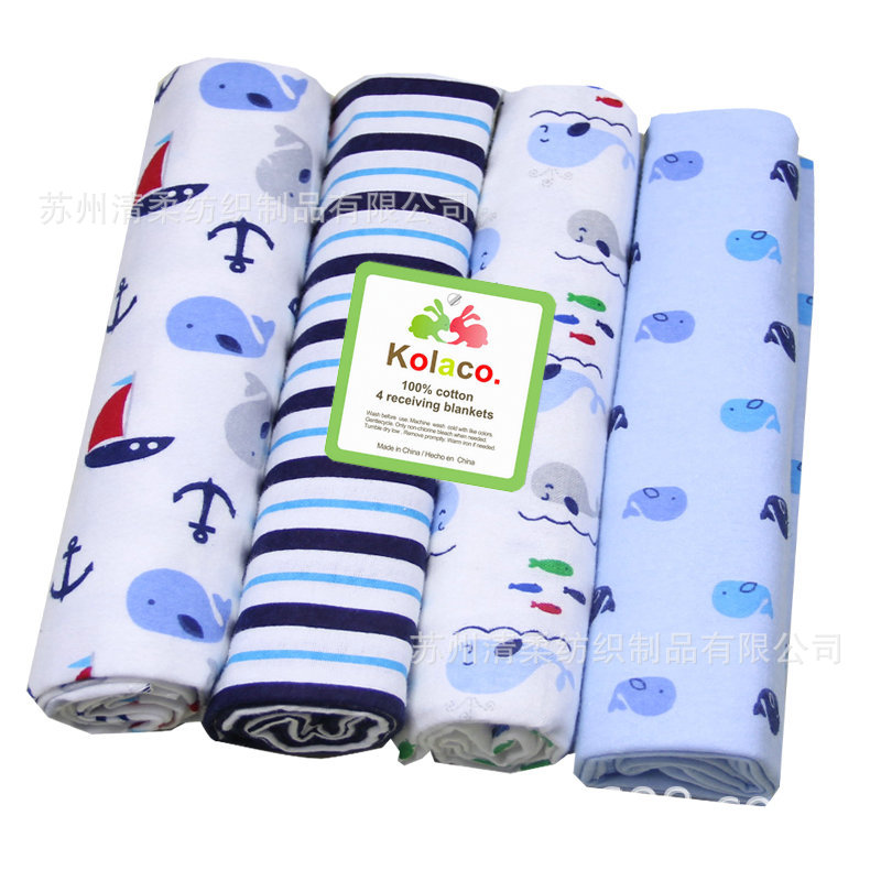 Picture of flannel blanket cotton flannel baby cloth flannel cotton blanket 4 pack swaddling clothes