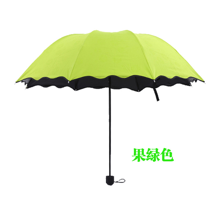 Picture of Ruffled Flowering Umbrella Sunscreen Sunshade UV-proof Black Glue Sunny Umbrella Sun Umbrella Printable LOGO