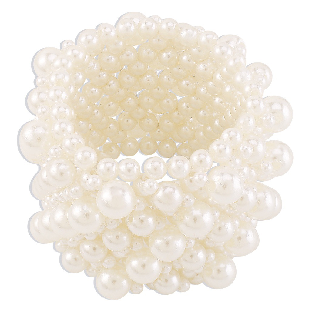 Picture of B2005 Cross-border Geometric Simple Fashion Bracelet Multi-row Elastic Widened Pearl Internet Popular Creative Elegant Bracelet for Women