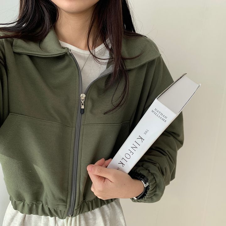 Picture of ins Super Hot Zipper Cardigan Sweatshirt Women's Spring Autumn and Winter Thin Coat Korean Fashionable Student Loose Fleece-lined Top