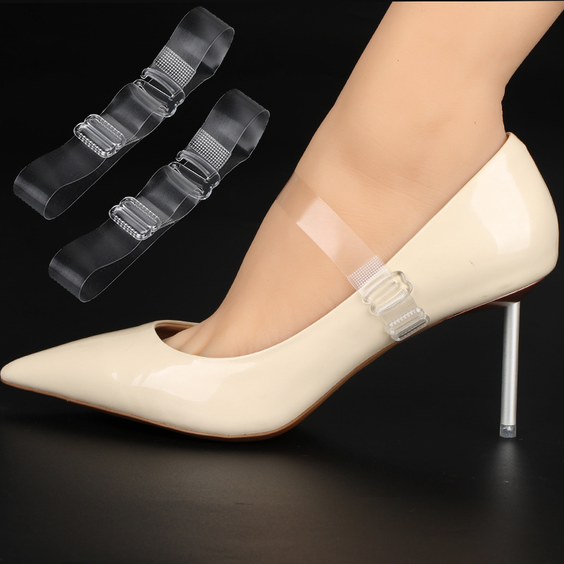 Picture of Invisible Shoelaces to Prevent Heel Falling Off, Small Gifts, Transparent High-Heeled Leather Shoes, Triangular Drawstrings, High-Heeled Shoelaces