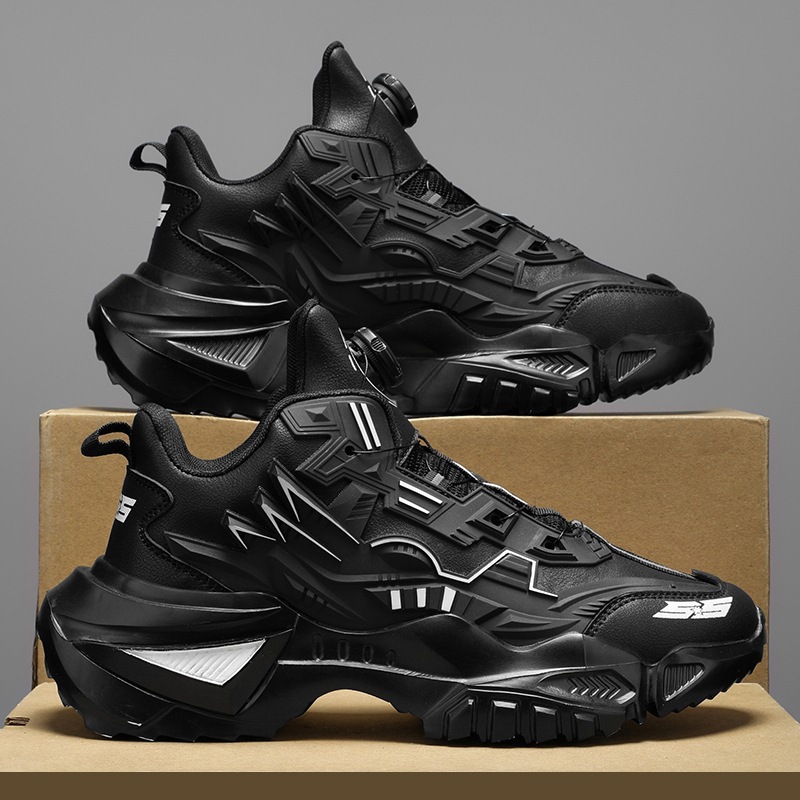 Cross-border explosions mecha rotating button men's shoes 2024 new autumn and winter trend Joker youth leisure sneaker