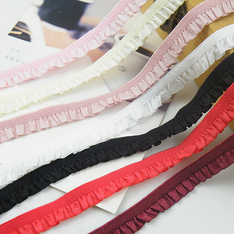Color Ruffle Stretch Auricularia Lace Accessories DIY Fabric Clothes Skirt Skirt Home Textile Decorative Elastic Edge