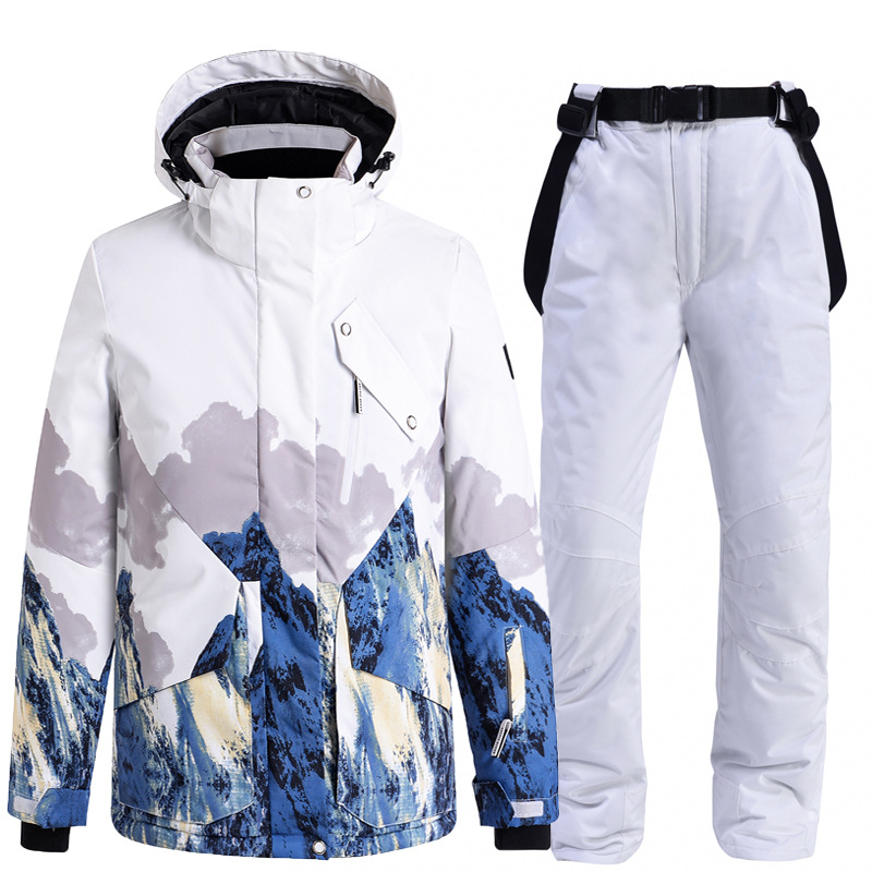 Picture of New Snowboard Ski Suit suit Men's and Women's Couple's Warm Thickened Korean Style Ski Suit Pants