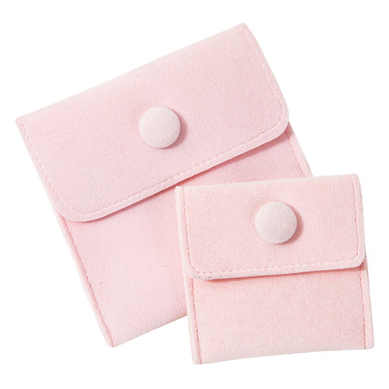 Light gray flip plush jewelry bag custom ring bracelet storage jewelry bag gift packaging velvet bag