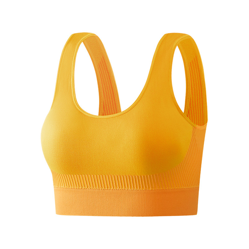 Picture of Cross-Border Sports Bra High-Strength Shock-Proof Large Size Quick-Drying Seamless Breathable Temu Popular Fitness Bra for Women Wholesale