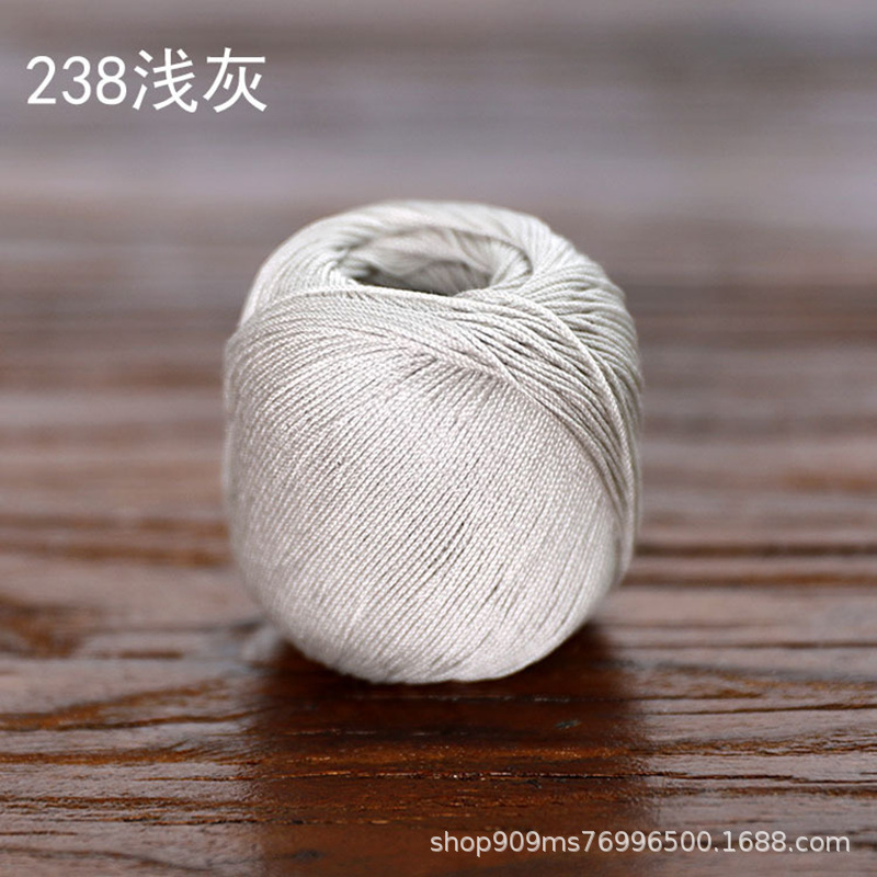 Picture of Snow Feir No. 8 Pearl Lace (10g Pack) Micro Crocheted Wool Silk Light Spring and Summer Cotton Crochet