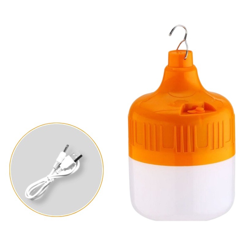 led emergency bulb lamp Aurora orange usb charging bulb household power outage outdoor night market stall lamp with Hook