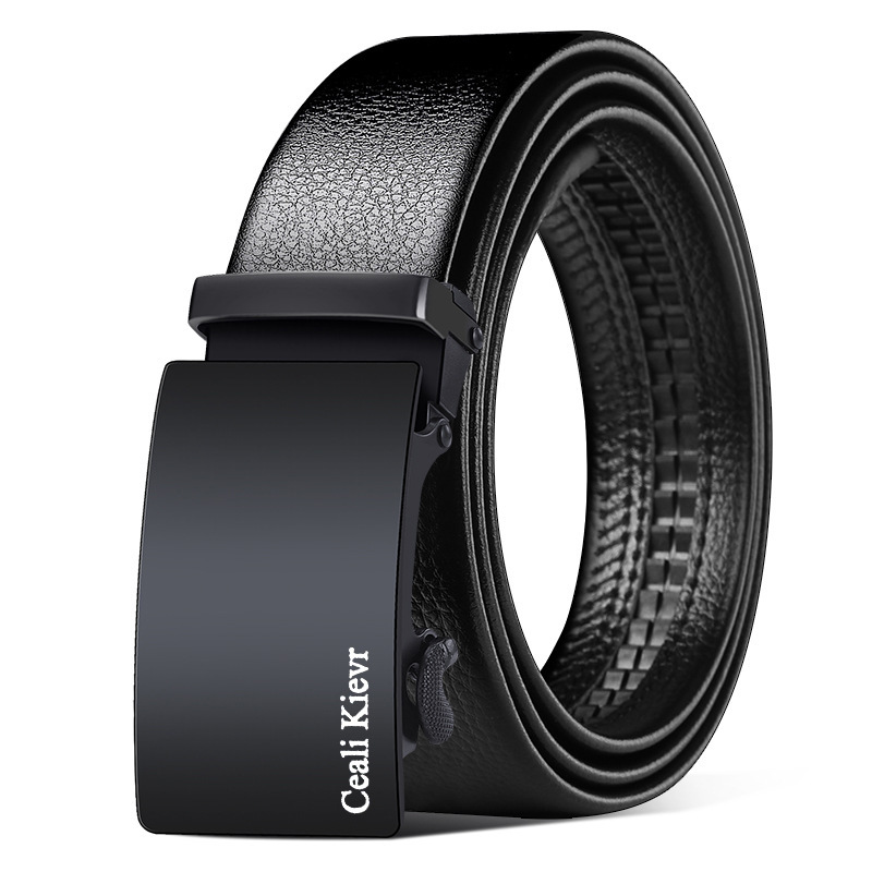 Picture of ceali kievr men's belt automatic buckle kangaroo belt pants belt TikTok fast hand online popular