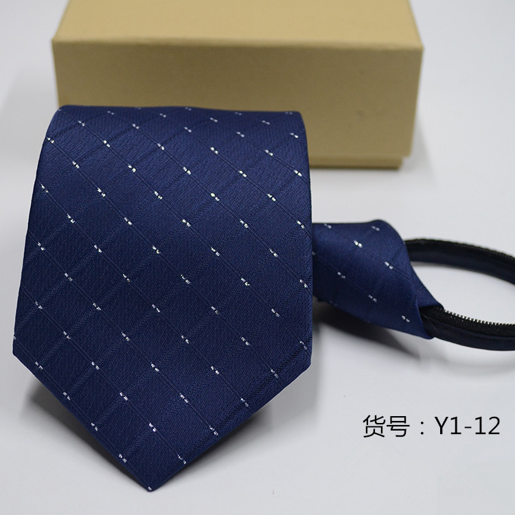 Picture of Men's Easy-To-Pull Casual Zipper Tie New Korean Style Professional Formal Wear Convenient Lazy Tie Ready for Sale