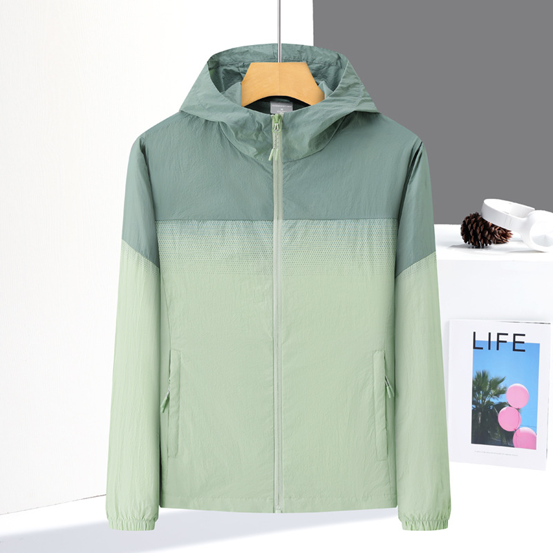 2024 New Summer Hooded Sun Protection Clothing for Women, Ice Silk Lightweight Anti-Uv Skin Clothing with Transparent Gradient Color Design