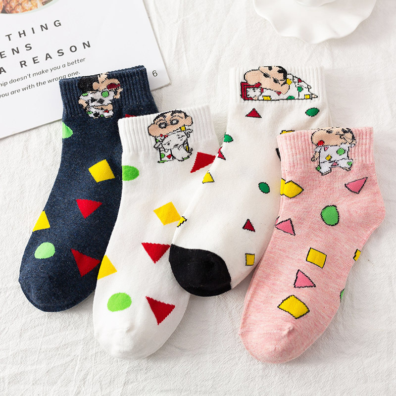 Socks Women Spring and Summer New Japanese Cartoon Animation Women's Socks Wholesale College Style Sweet Casual Fashionable Socks