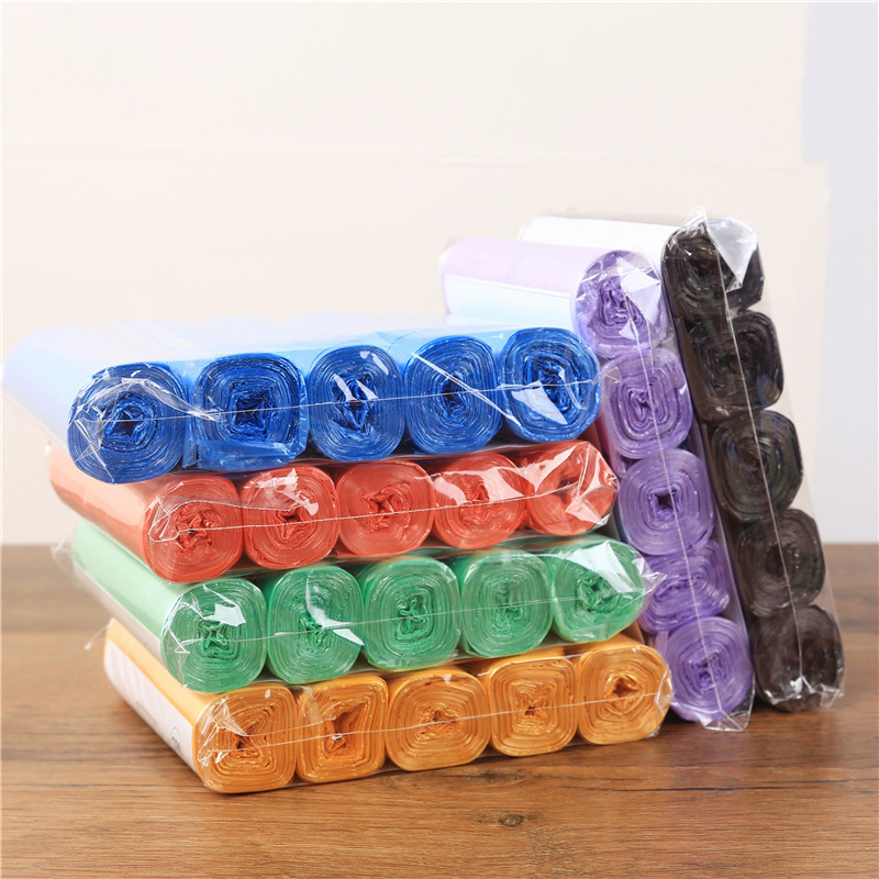 5 Rolls of Practical Colorfulful Garbage Bags, Thickeneded Office Hotel Household Disposable Point-Break Plastic Bags, 100 Pieces