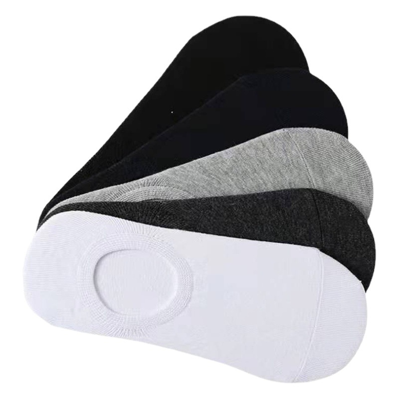 Socks men's ultra-short solid color ankle socks men's thin low-cut invisible socks low-top socks summer non-slip breathable socks