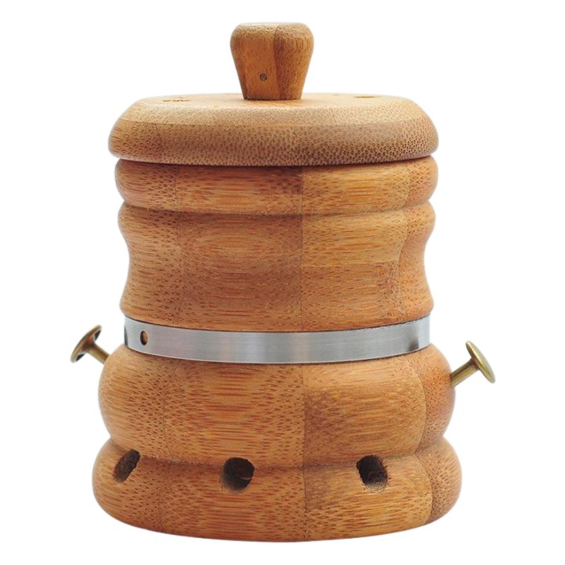 Moxibustion Box Small Hanging Bamboo Moxibustion Tank for Moxibustion Whole Body Universal Wooden Box with Fire Smoke Filter and Temperature Control Moxibustion Instrument