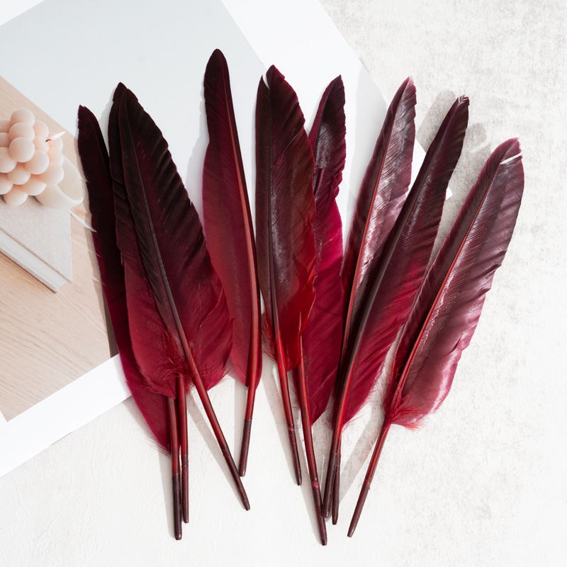 Picture of Feather Factory Wholesale Colorfulful Duck Feathers Hard Real Duck Feather Feather Pen Devil Wings DIY Handmade Materials