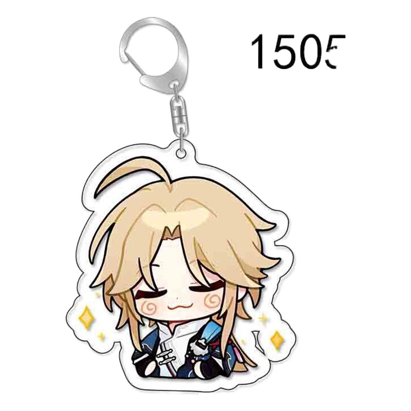 Broken Star dome railway anime peripheral keychain White Dew March seven green que su clothes acrylic double-sided pendant