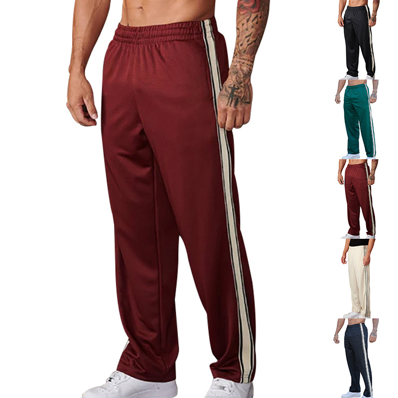 Independent Station Across the American Style Autum New Trendy Brand Patchwork Men's Straight Pants American Loose Sports Pants and Sweatpants