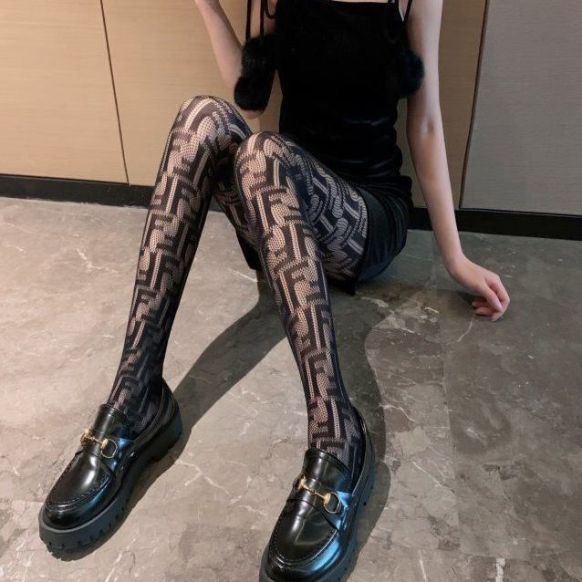 Picture of TikTok Explosions Black Silk Stockings Women's Sexy Slimming Side Vertical Stripe Black Stitching Pantyhose Instagram Style Trendy Stockings
