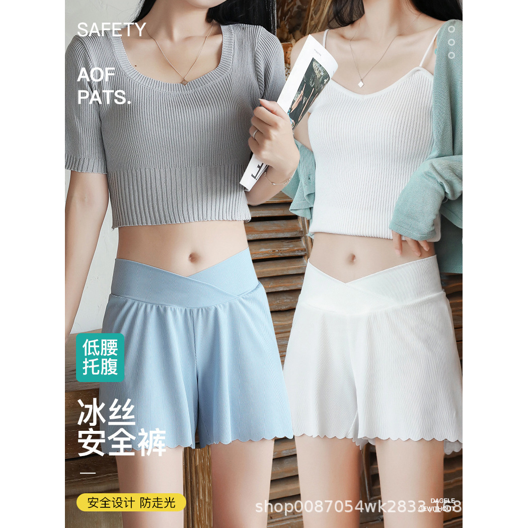 Picture of Maternity Clothing Pregnant Women's Pants Leggings Short Shorts Safety Pants Anti-light Ice Silk Thread Pregnant Women's Pants Summer Women