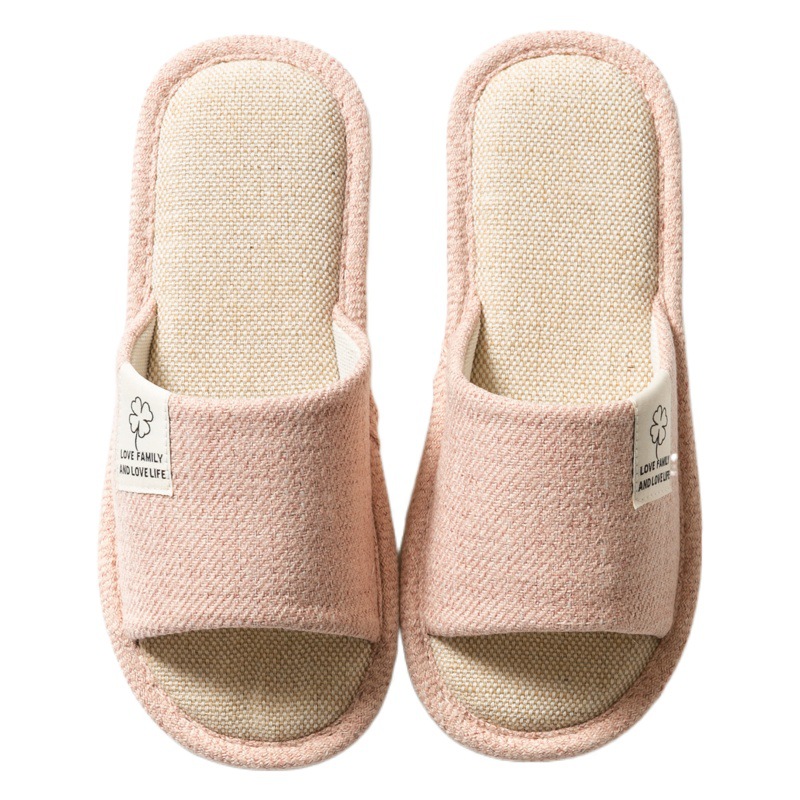 Linen Slippers for Women Spring and Autumn Indoor Cotton and Linen Home Four Seasons Couple Fabric Floor Mops Men Summer Wholesale Breathable