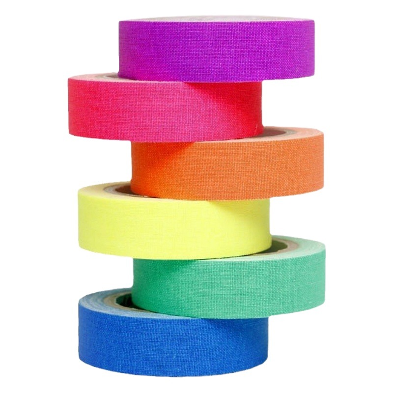 Fluorescent UV Cotton Tape Matte High Viscosity Purple Light Color Tape Video Stage Props Show Warning Sticker