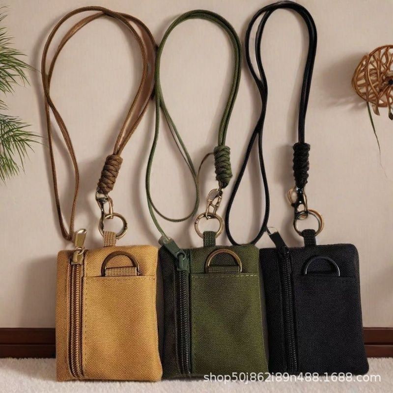 Multifunctional Cosmetics Bag, Outdoor Tactical Thickeneded Wear-Resistant Coin Bag, Card Bag, Large Round Bag, Key Bag, Coin Purse