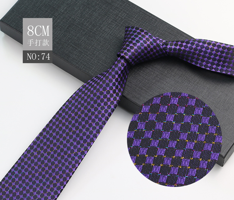 Picture of Men's Tie Business Shirt Stripesd Security Professional Formal Wear Wholesale Plus Logo Manufacturer 8cm Hand-Made