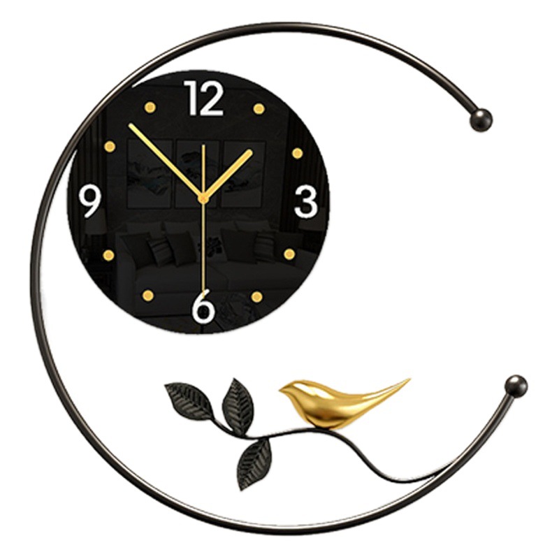 Nordic Fashion Living Room Wall Clock Modern Simple Home Creative Distinctive Wall Decoration Light Luxury Watch and Watch Internet Celebrity Clock