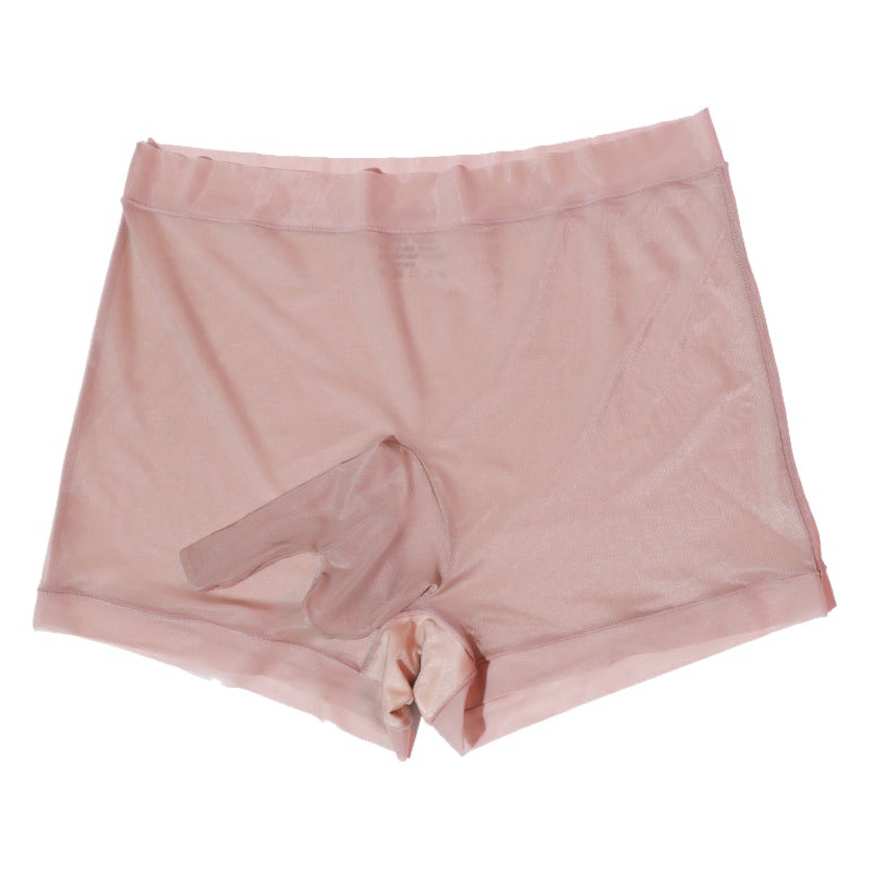 V. Kiss Flying Boxer Underwear Ultra-thin Men's Silky Solid Color Naked Ice Silk Large Size Sexy jj Aqua Panties