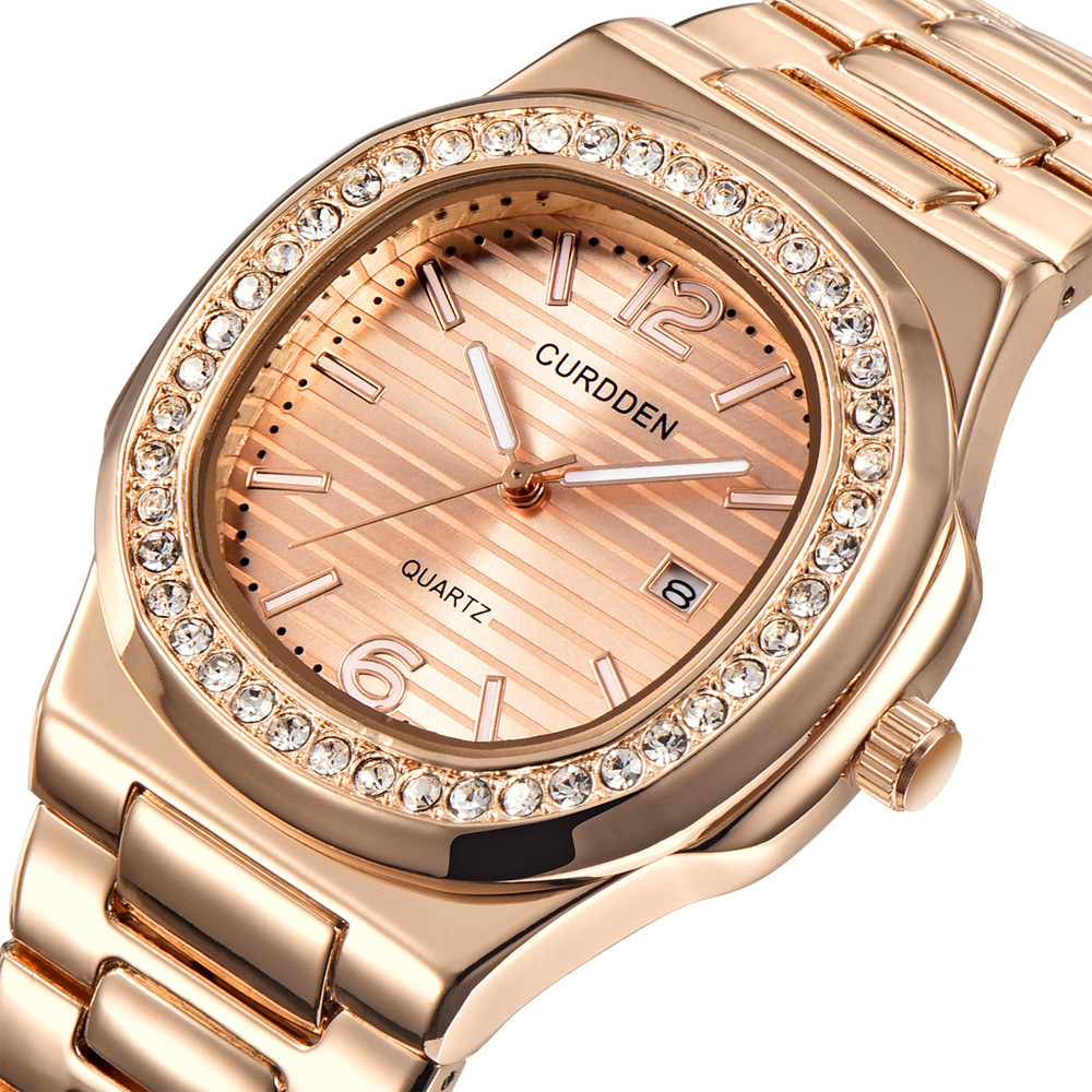 Foreign trade new brand watches men's AliExpress fashion diamond simple gift calendar quartz watch a generation of hair