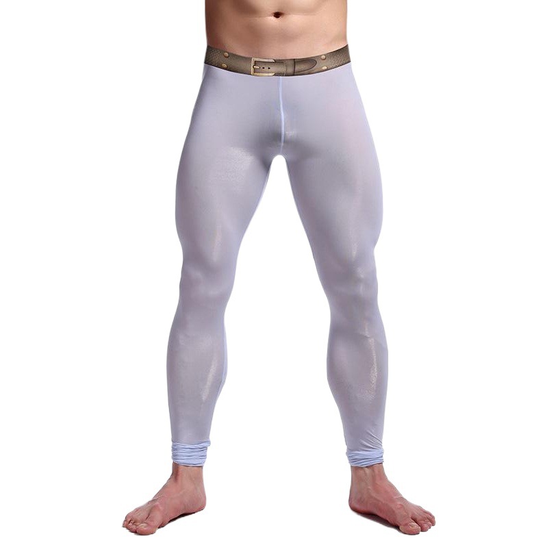 Thin Ice Silk stretch yoga bodybuilding coach warm bottoming performance cropped pants [belt tights] E-025