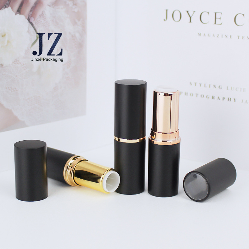 Jinze Round Tube Clip Elegant Black Lipstick Tube Inner Tube Spraying Top Seal/Sticking Transparent Lipstick Shell Wrapping Material