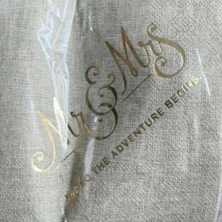 Picture of Cross-border New Hot Selling 100 Piapers Bronzing Disposable Napkins Birthday Party Tissue for Amazon