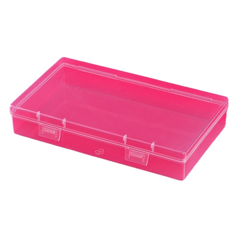 Plastic box rectangular white tool box small products transparent packaging box products storage box spot