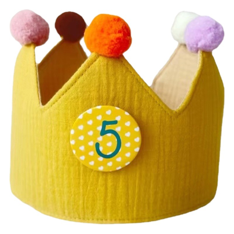 Korean ins style children's birthday hat Crown ball ball party theme hat photography photo props in stock